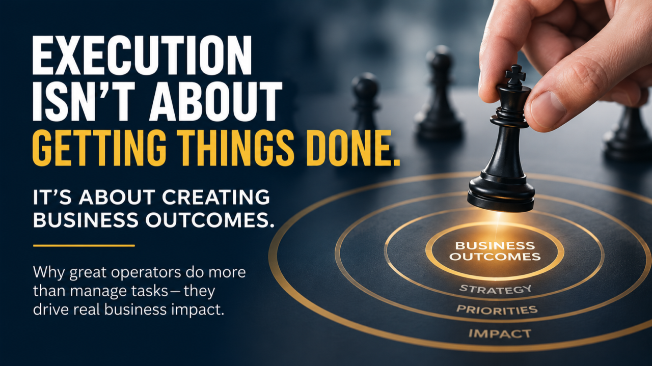 Original LinkedIn cover for Execution Is Not About Getting Things Done